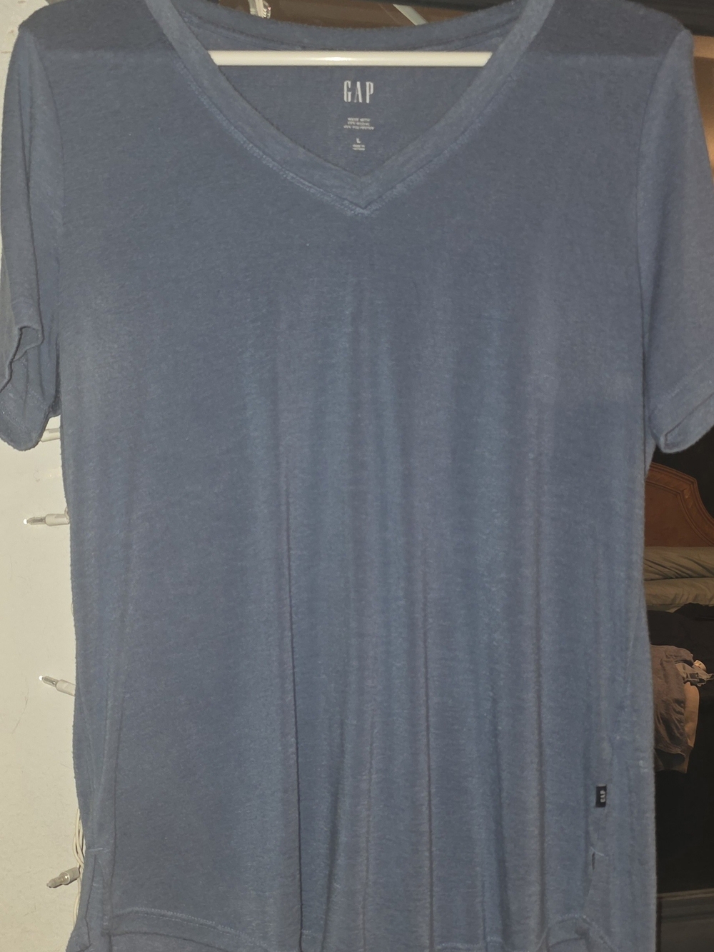 GAP Men's Slate Blue V-Neck Short Sleeve Tee